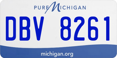 MI license plate DBV8261