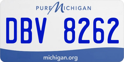 MI license plate DBV8262