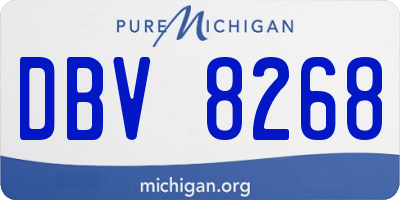 MI license plate DBV8268
