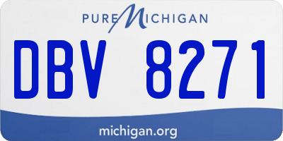 MI license plate DBV8271