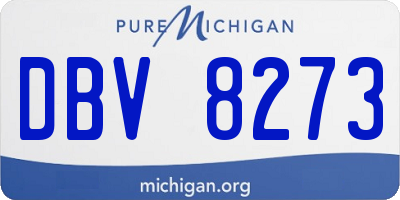 MI license plate DBV8273