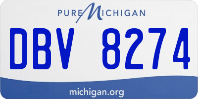MI license plate DBV8274