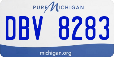 MI license plate DBV8283