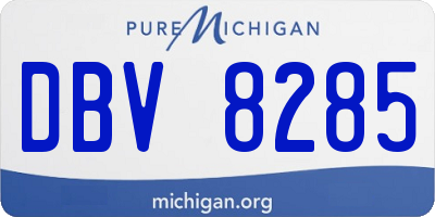 MI license plate DBV8285