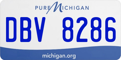 MI license plate DBV8286