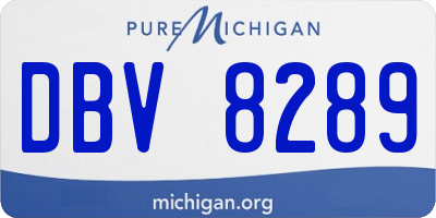 MI license plate DBV8289