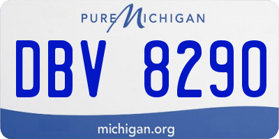 MI license plate DBV8290