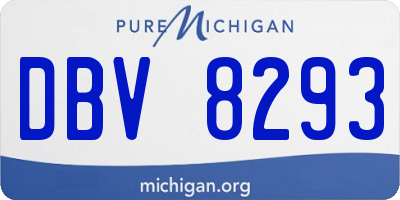 MI license plate DBV8293