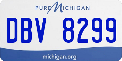 MI license plate DBV8299