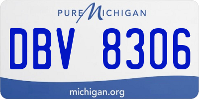 MI license plate DBV8306