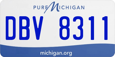 MI license plate DBV8311
