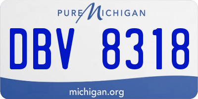 MI license plate DBV8318