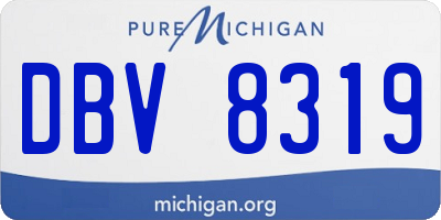 MI license plate DBV8319