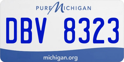 MI license plate DBV8323