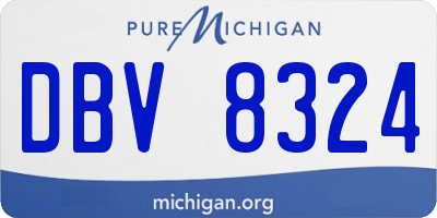 MI license plate DBV8324