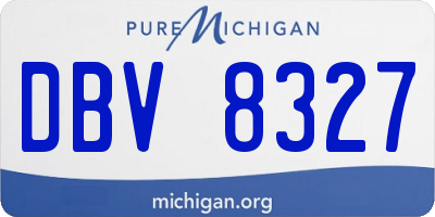 MI license plate DBV8327