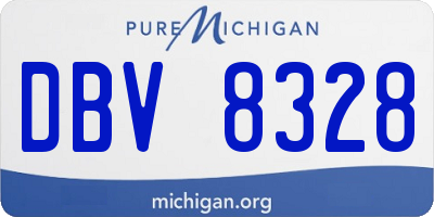 MI license plate DBV8328