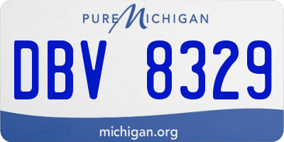 MI license plate DBV8329