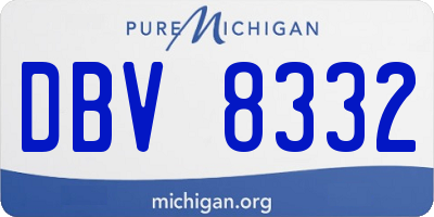 MI license plate DBV8332