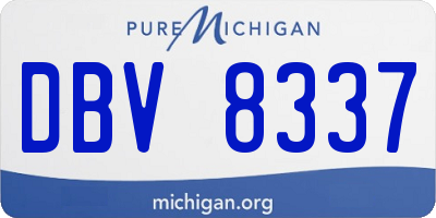 MI license plate DBV8337