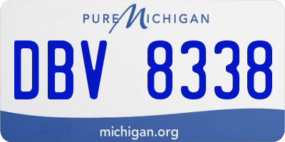 MI license plate DBV8338