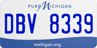 MI license plate DBV8339