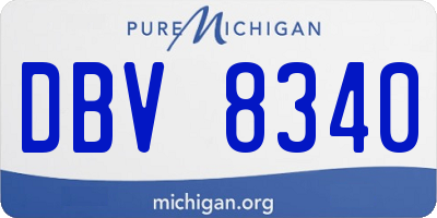 MI license plate DBV8340