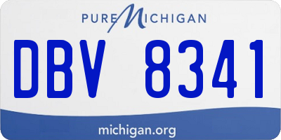 MI license plate DBV8341
