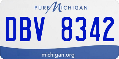 MI license plate DBV8342