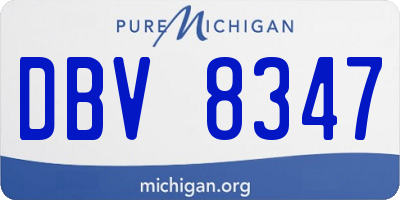 MI license plate DBV8347