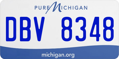MI license plate DBV8348
