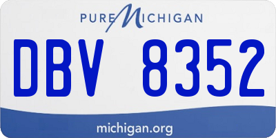 MI license plate DBV8352
