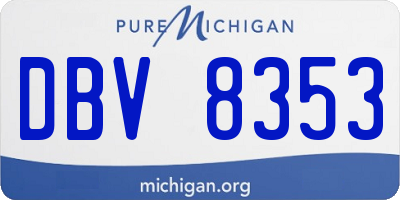 MI license plate DBV8353