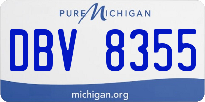 MI license plate DBV8355