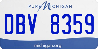 MI license plate DBV8359