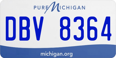 MI license plate DBV8364