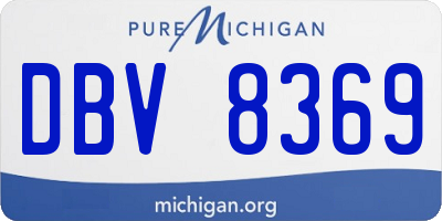 MI license plate DBV8369