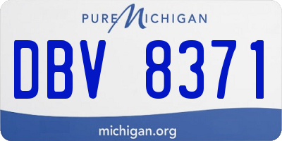 MI license plate DBV8371