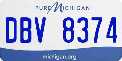 MI license plate DBV8374