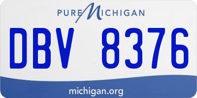MI license plate DBV8376
