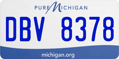 MI license plate DBV8378