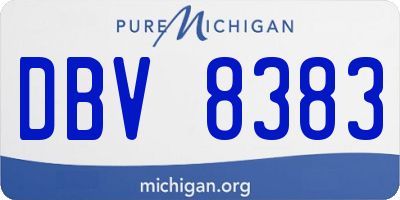 MI license plate DBV8383