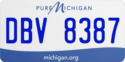 MI license plate DBV8387