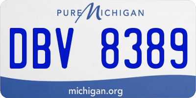 MI license plate DBV8389