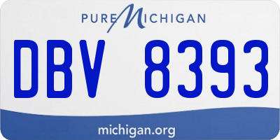 MI license plate DBV8393