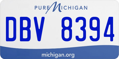 MI license plate DBV8394