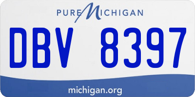 MI license plate DBV8397