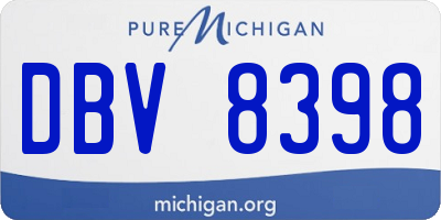 MI license plate DBV8398