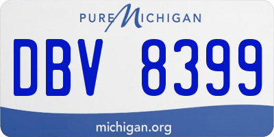 MI license plate DBV8399