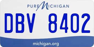 MI license plate DBV8402